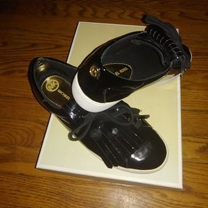 COPY - MK Keaton Kiltie Blk Patent Sneakers